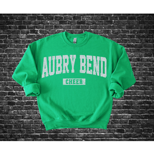 Aubrey Bend Middle School Cheer White Text