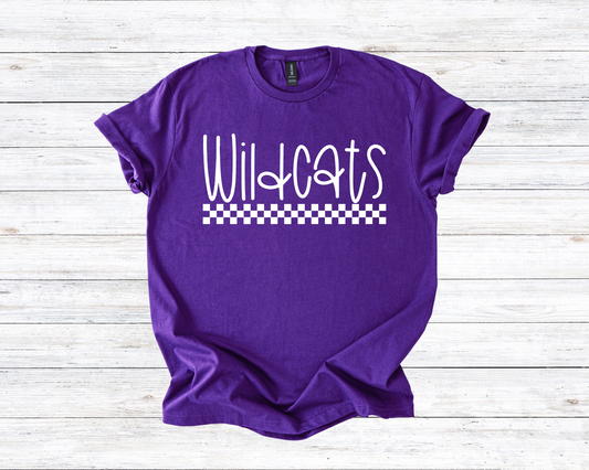 Wildcats Checkered White