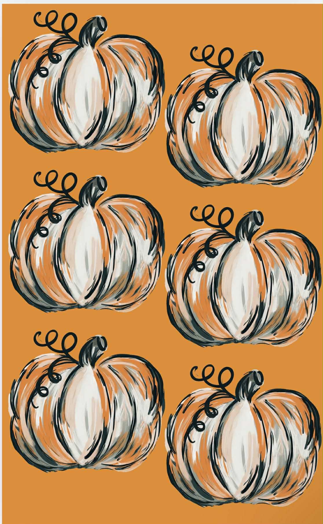 Premade Gang Sheet Painted Pumpkins