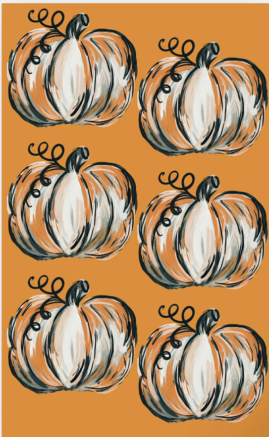 Premade Gang Sheet Painted Pumpkins