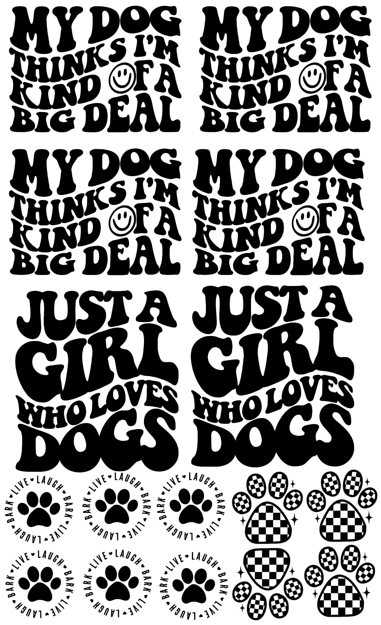 My dog life 36 inch gang sheet