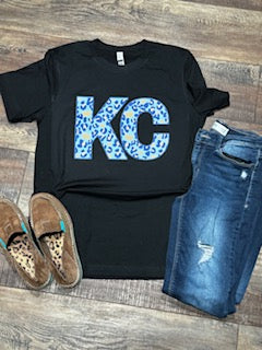 KC Blue Leopard Print