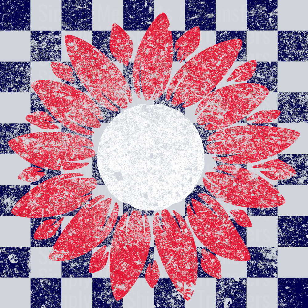 SUNFLOWER-RETRO-RED-BLUE