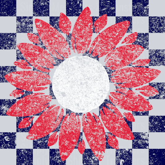 SUNFLOWER-RETRO-RED-BLUE