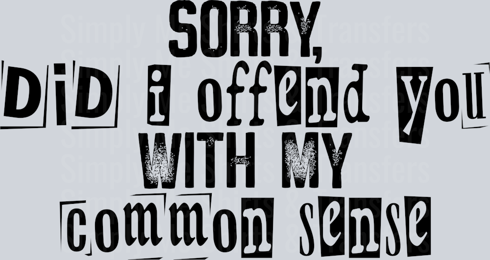 SORRY DID I OFFEND YOU