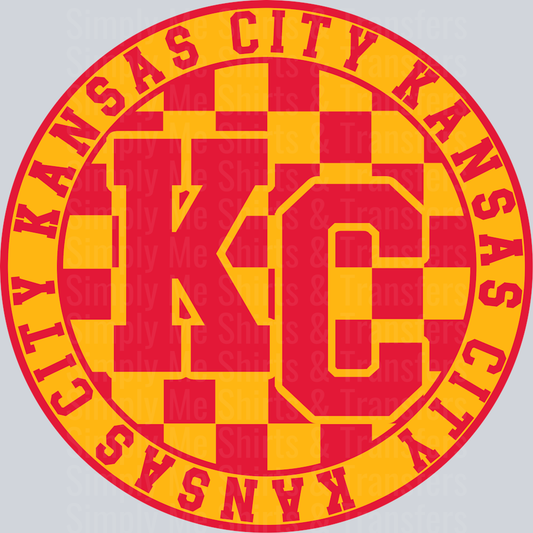 KC Checkered Red Yellow Circle