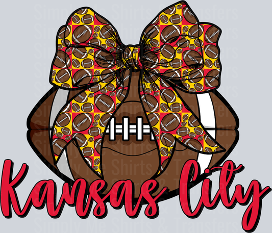Kansas City Football Bow