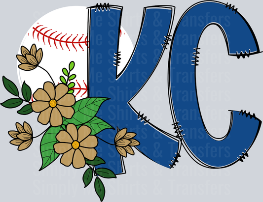 KC Baseball Flowers