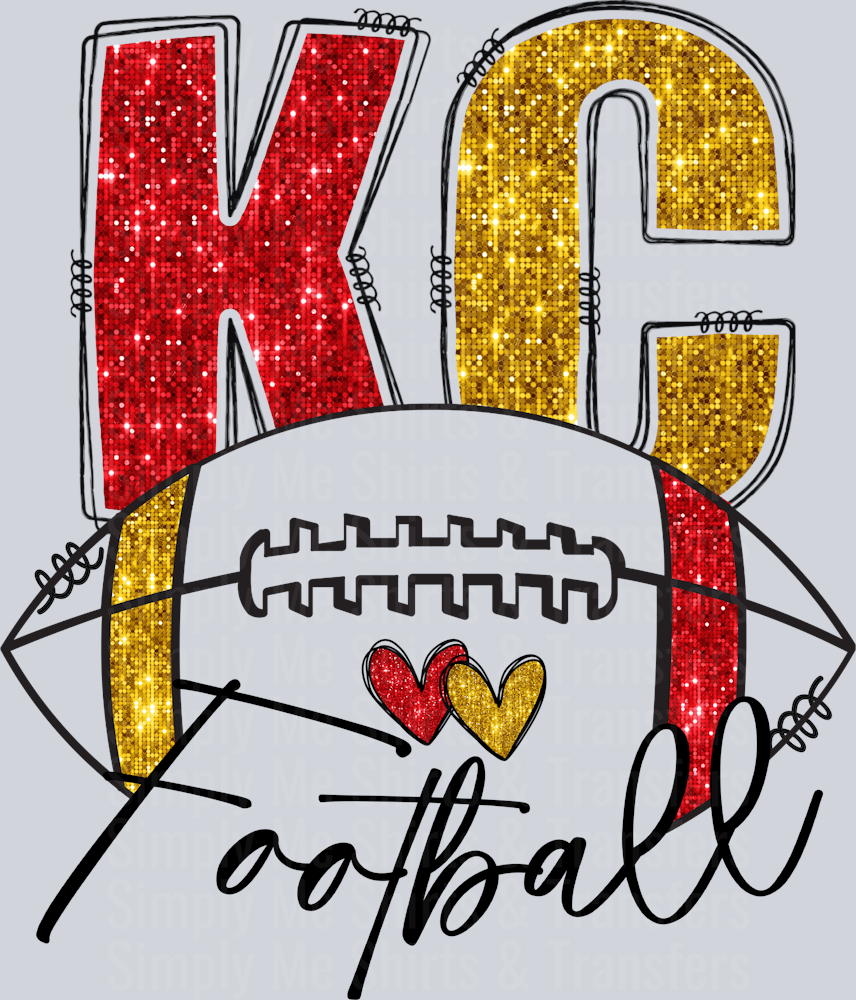 KC Football Sparkle Blk