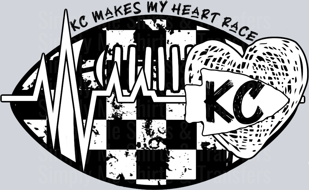 KC Heart Race BW