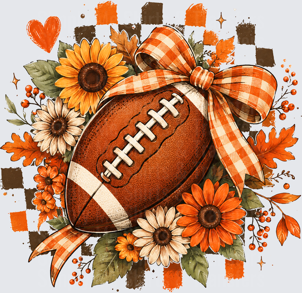 Checkered Flowers and Football