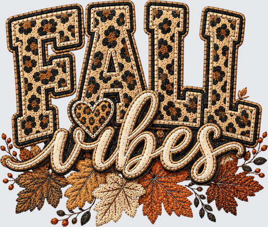 Fall Vibes Leopard and Leaves