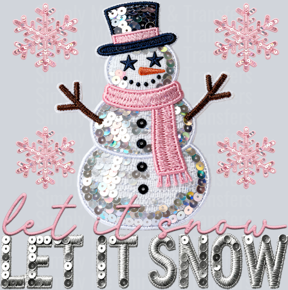 let it snow sequin snowman