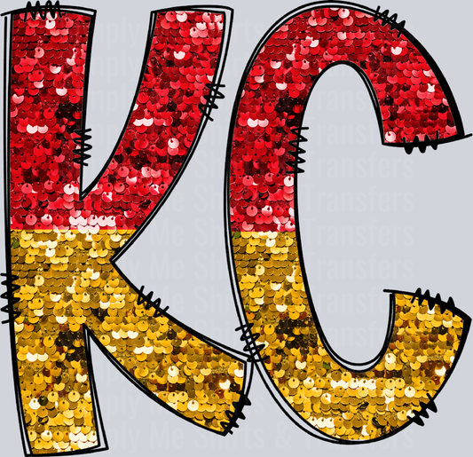 KC Red Gold Sequin