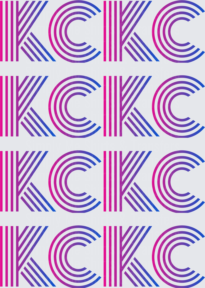 Retro Purple Pink Gradient Striped Typography Pattern