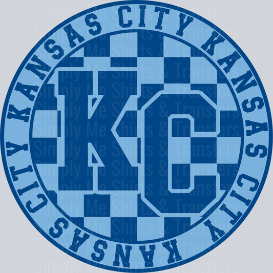 KC Checkered Blue Circle