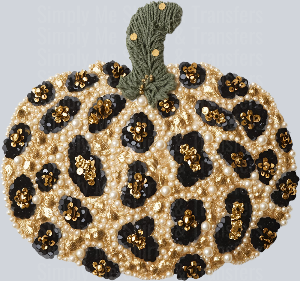 LEOPARD PUMPKIN FAUX PEARLS