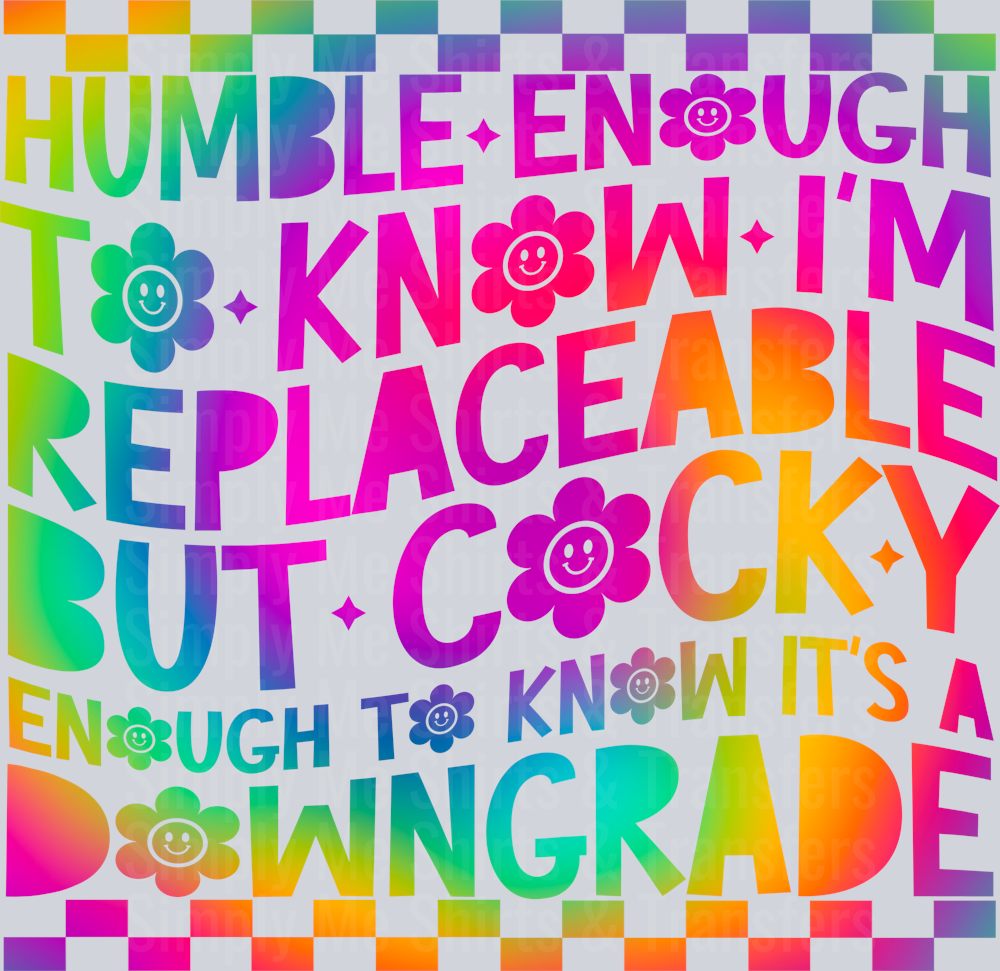 HUMBLE ENOUGH TO KNOW IM REPLACEABLE