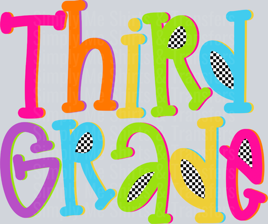 THIRD GRADE COLORFUL CHECKERED