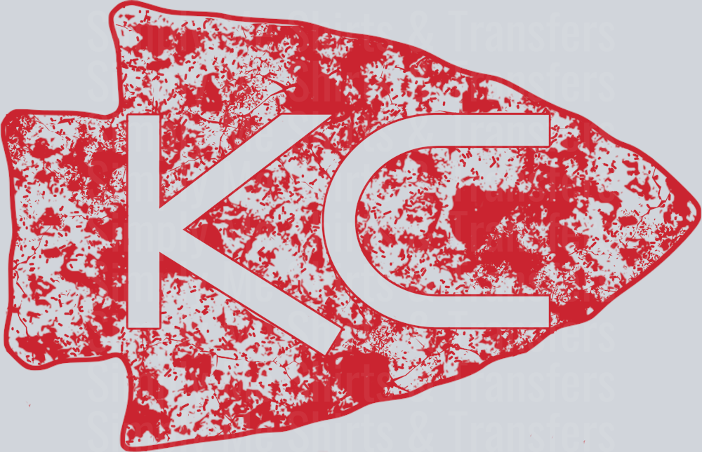 Distressed KC Arrowhead Red