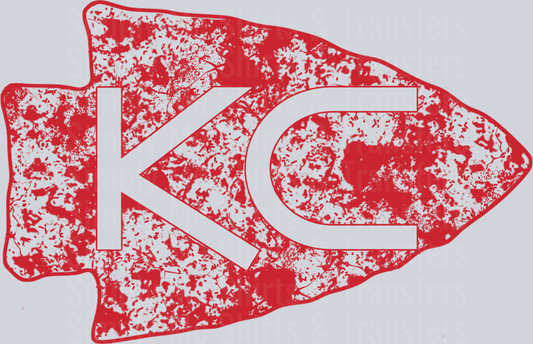 Distressed KC Arrowhead Red