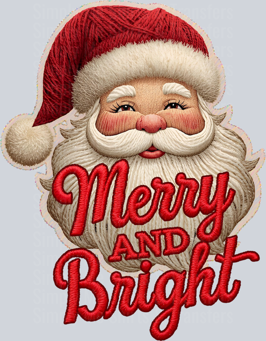 MERRY AND BRIGHT FAUX YARN SANTA