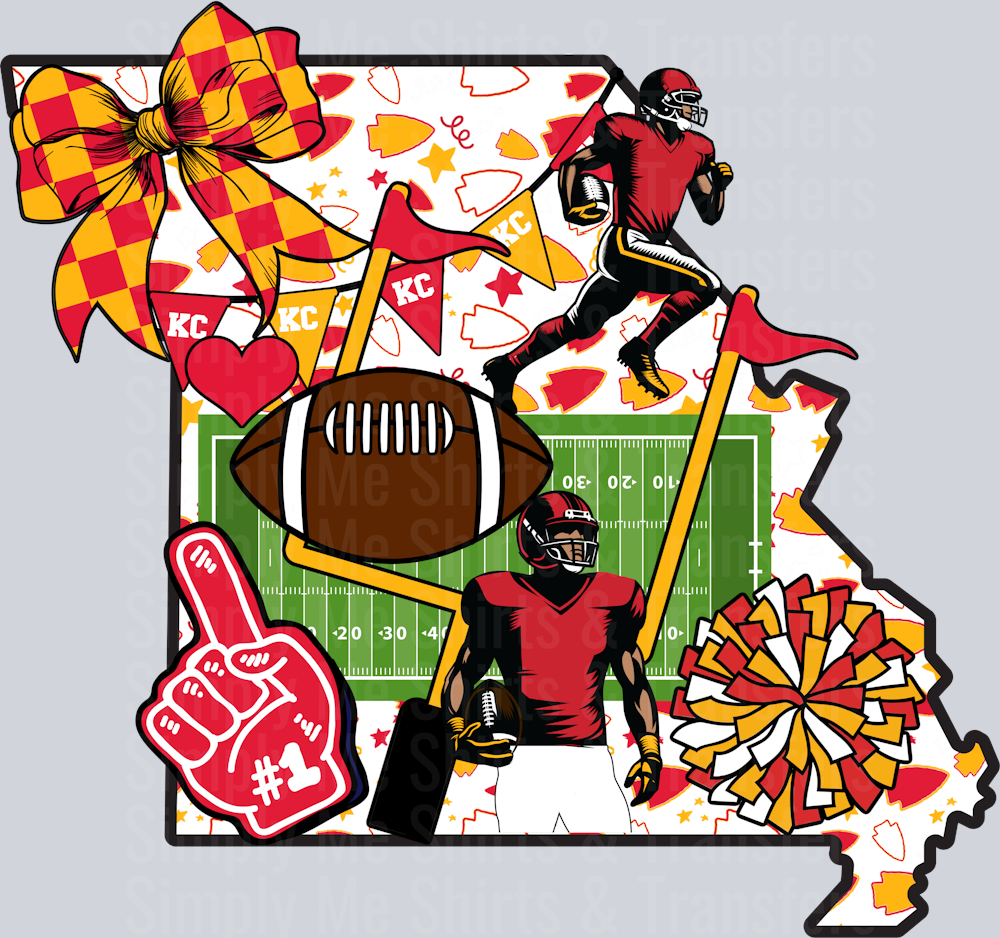 KC Football Collage Map
