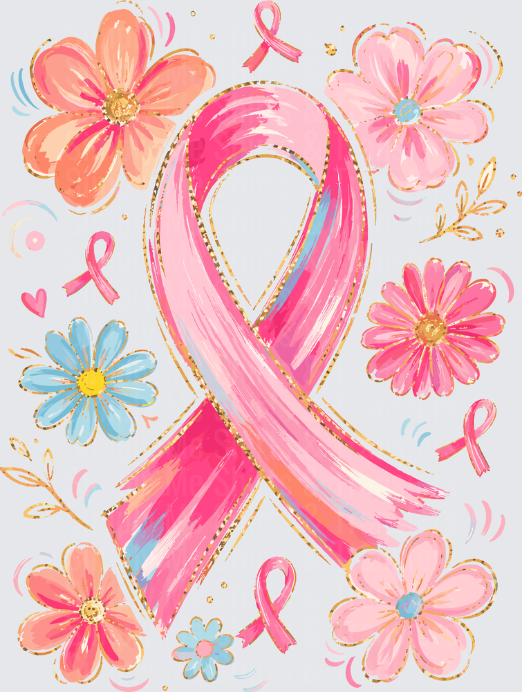 Floral Pink Ribbon