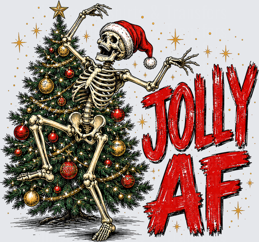 Jolly AF Skeleton Christmas