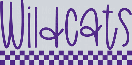 WILDCATS-CHECKERED-PURPLE