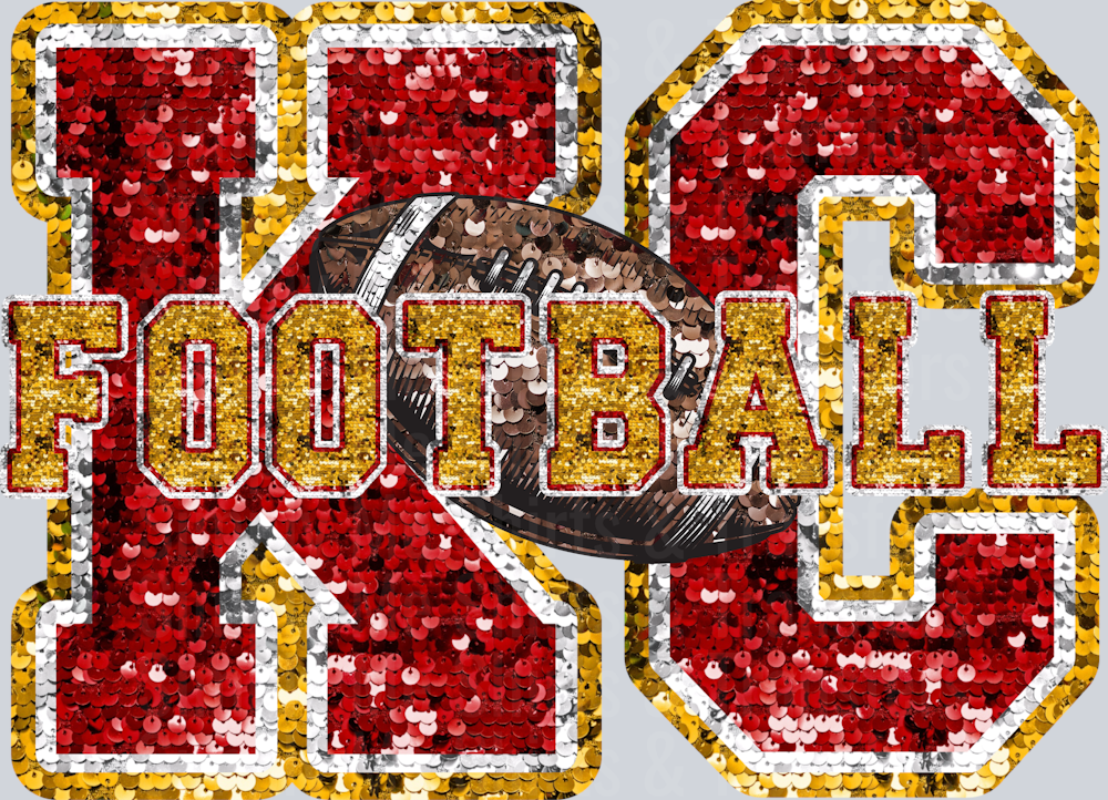 KC Football Sequin