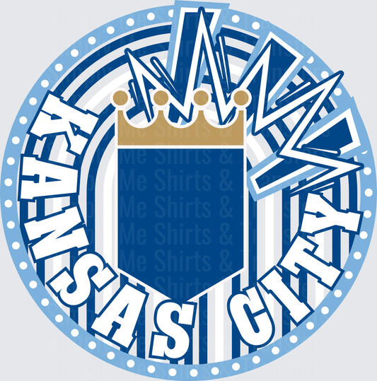 Kansas City Royals Baseball Team Logo with Crown Shield