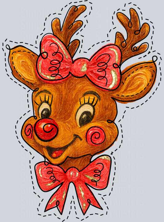 Reindeer with bows HWDS