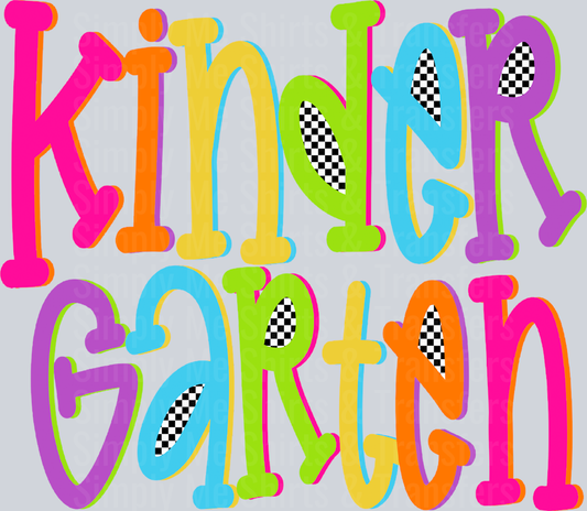 KINDERGARTEN BRIGHT CHECKERED