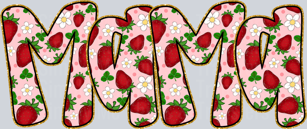 Mama strawberry print