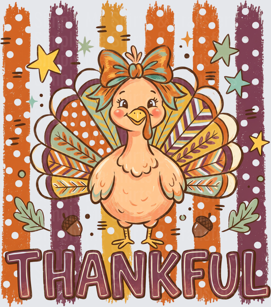 Polkadot Striped Thankful Turkey