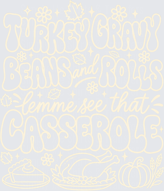 Turkey Gravy Beans Rolls Let Me See White