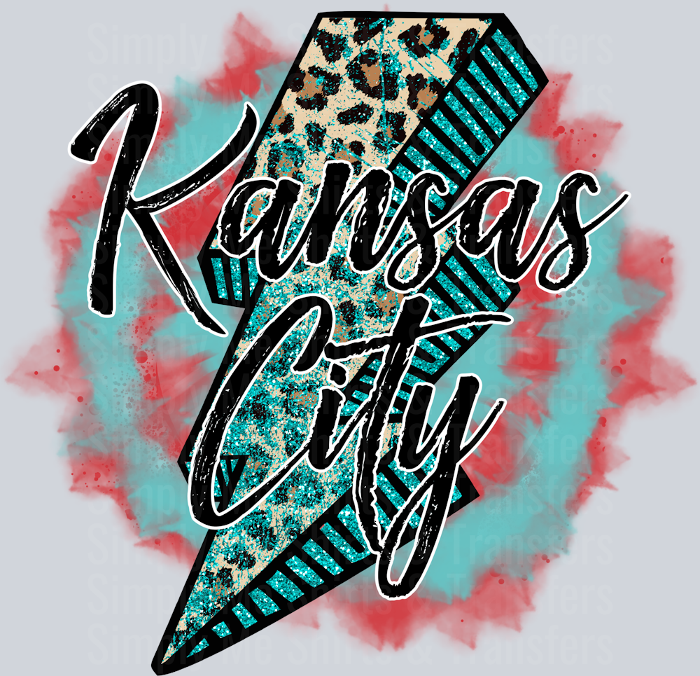 Tie Dye Leopard KC Aqua
