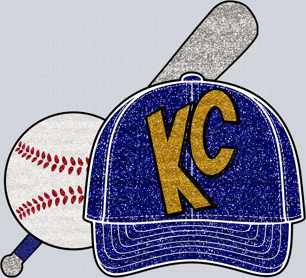 Sequin Glitter KC Baseball