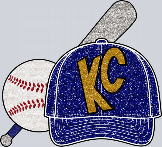 Sequin Glitter KC Baseball