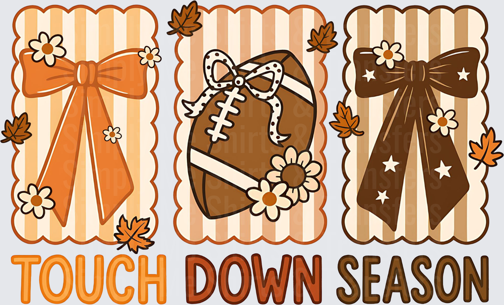 Touchdown Season Bows and Football