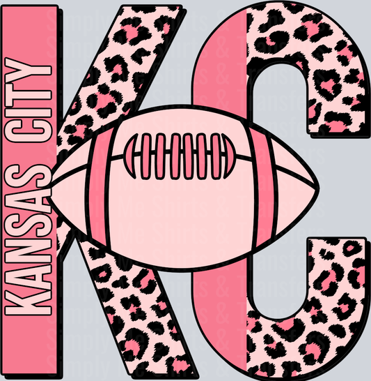 KC FOOTBALL PINK LEOPARD