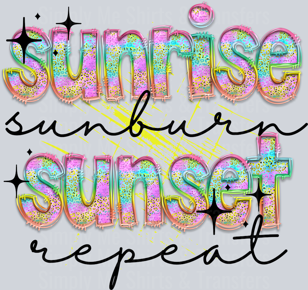 SunriseSunburnSunsetRepeatBlack