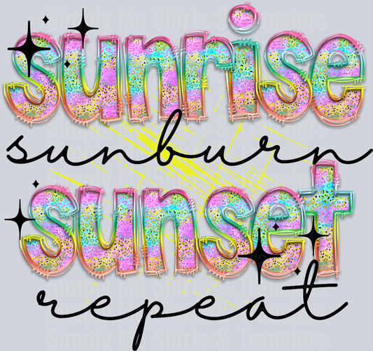SunriseSunburnSunsetRepeatBlack