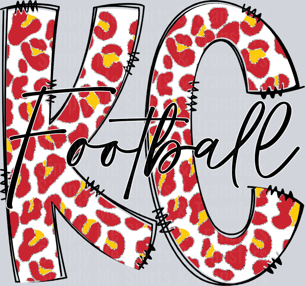 KC Football Glitter Cheetah
