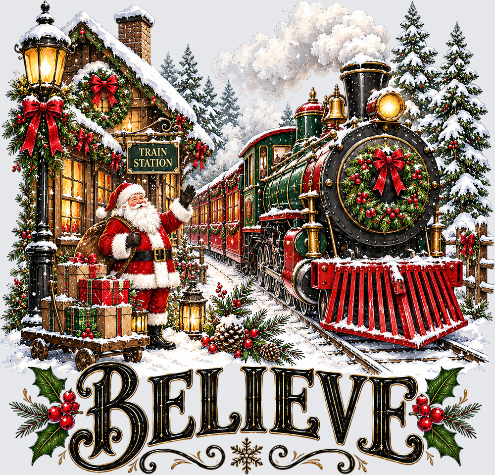 Vintage Santa Believe