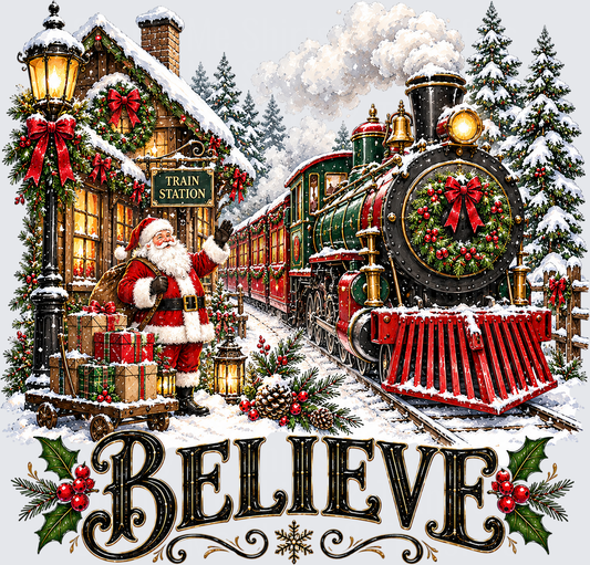 Vintage Santa Believe