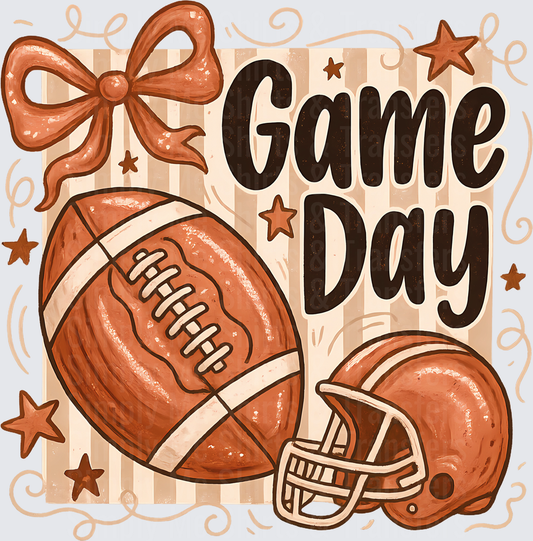 Striped Game Day Football