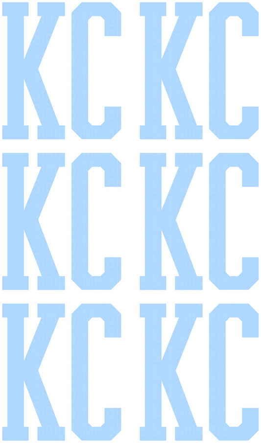 Blue KCKO Keep Calm Keep On Repeating Pattern