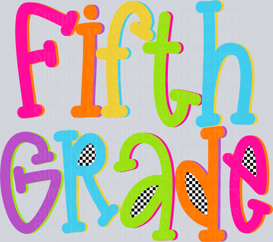 FIFTH GRADE COLORFUL CHECKERED